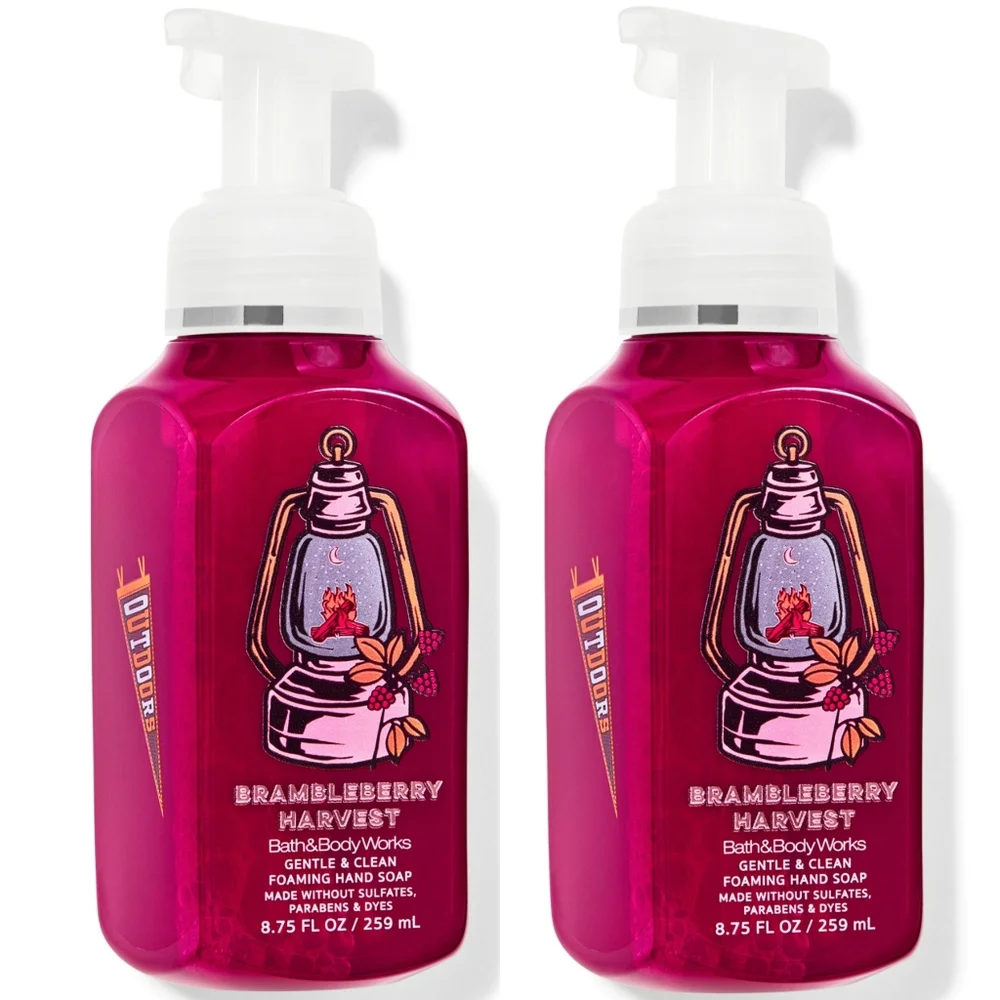 Bath & Body Works Brambleberry Harvest Foaming Hand Soap Set of 2 NEW RARE